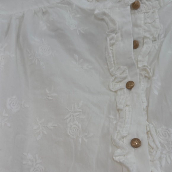 White Ruffled Blouse - Picture 4 of 9